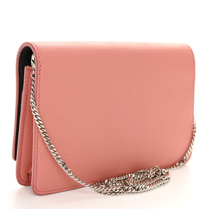 Fendi Vitello Studded Tube Wallet on Chain Pink 3 of 10