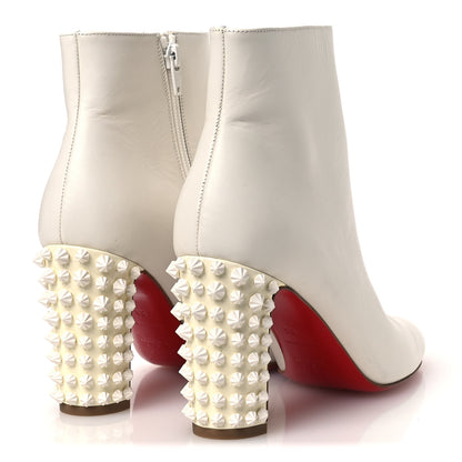 Christian Louboutin Smooth Calfskin Suzi Folk 85 Ankle Boots 38 White 5 of 11
