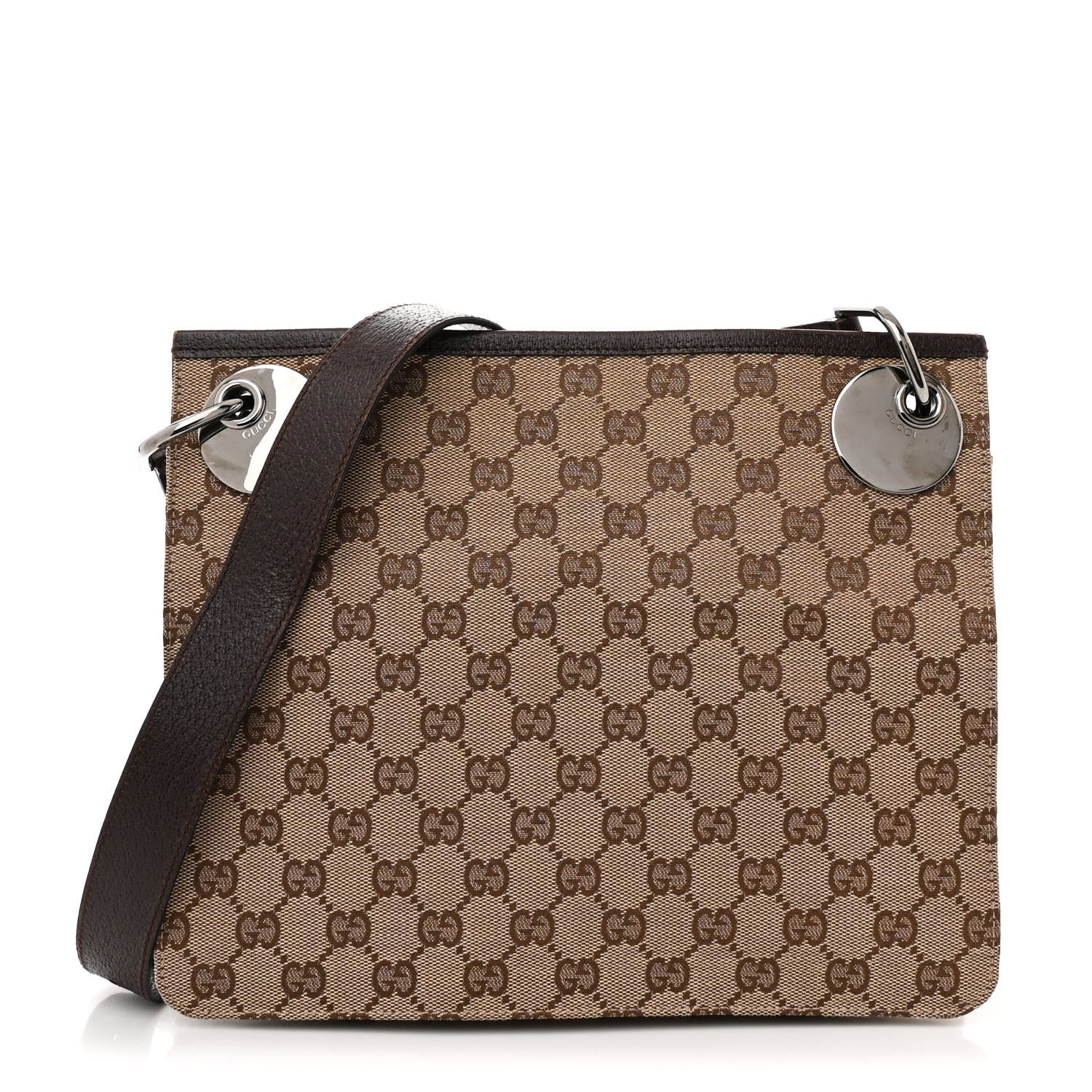 Gucci Monogram Eclipse Messenger Bag Dark Brown 1 of 12
