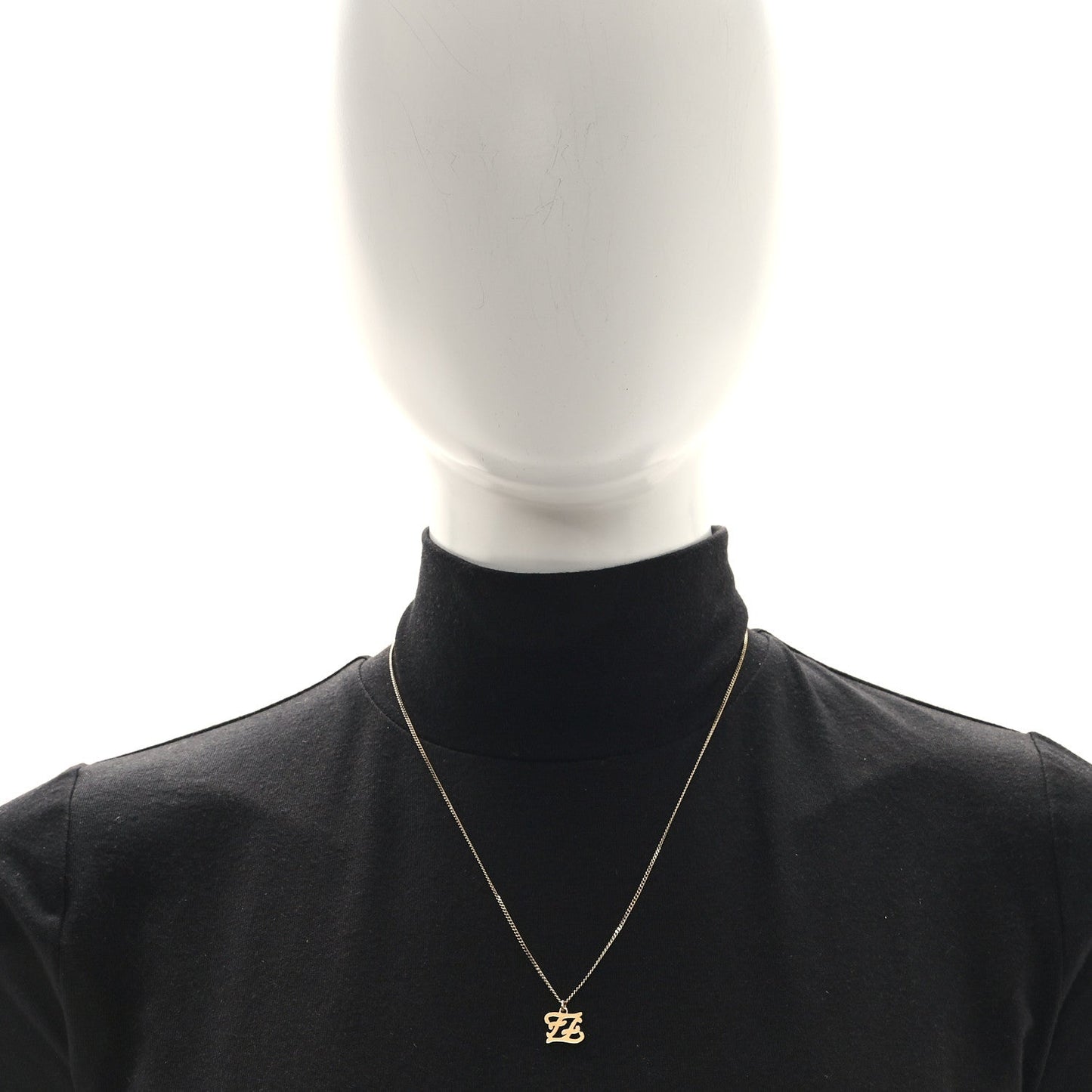 Metal Karligraphy Necklace Gold