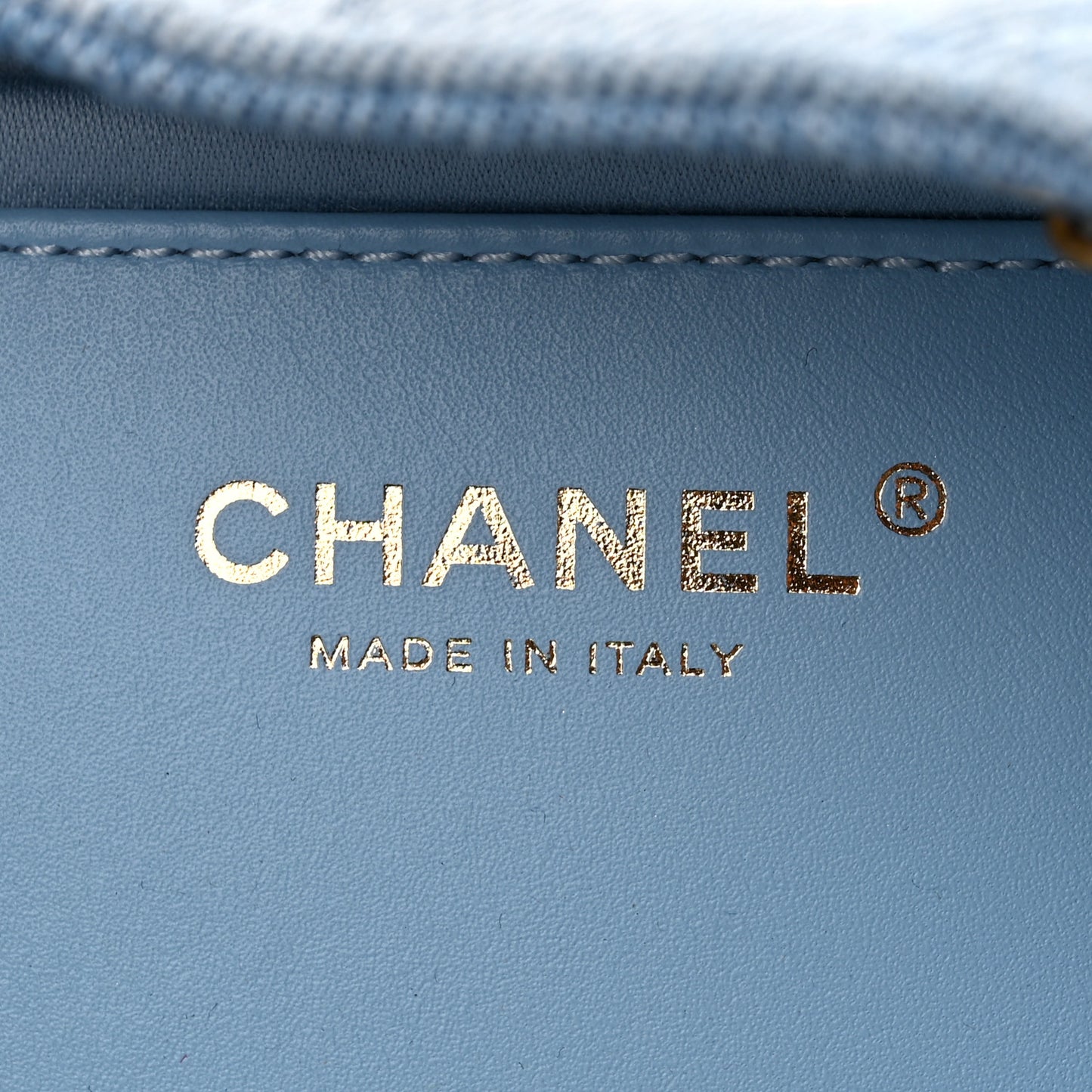 Washed Denim Quilted Small Chanel 25 Handbag Blue