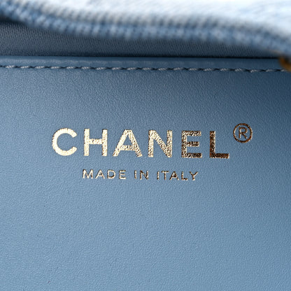 Chanel Washed Denim Quilted Small Chanel 25 Handbag Blue 6 of 11