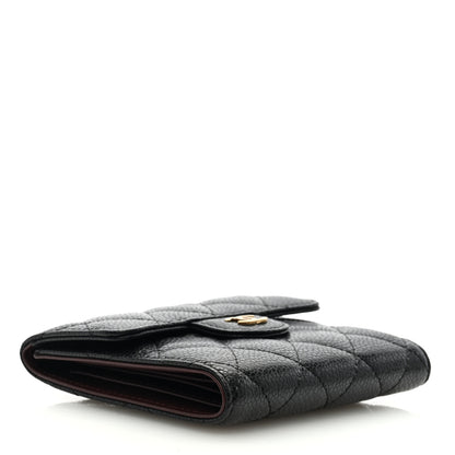 Chanel Caviar Quilted Compact Flap Wallet Black 4 of 8