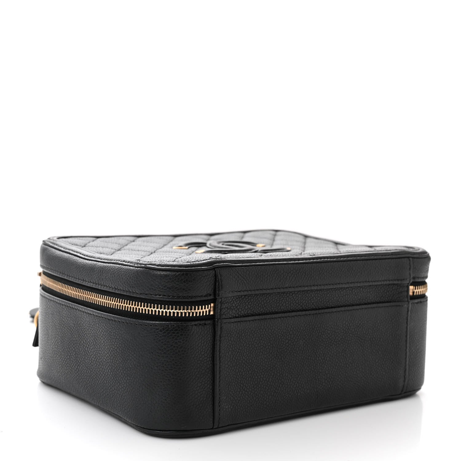 Chanel Caviar Quilted Large CC Filigree Vanity Case Black 5 of 14