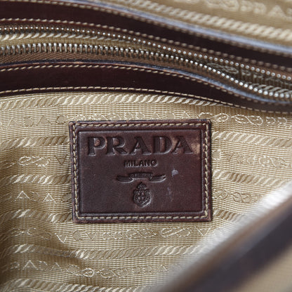 Prada Jacquard Logo Bauletto Corda Bruciato 6 of 18