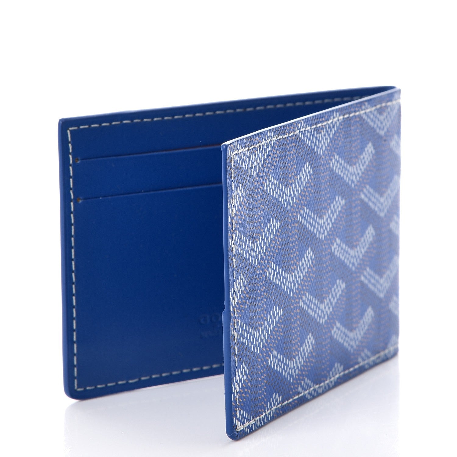 Goyard Goyardine Multi Slot Bi-Fold Wallet Sky Blue 3 of 8