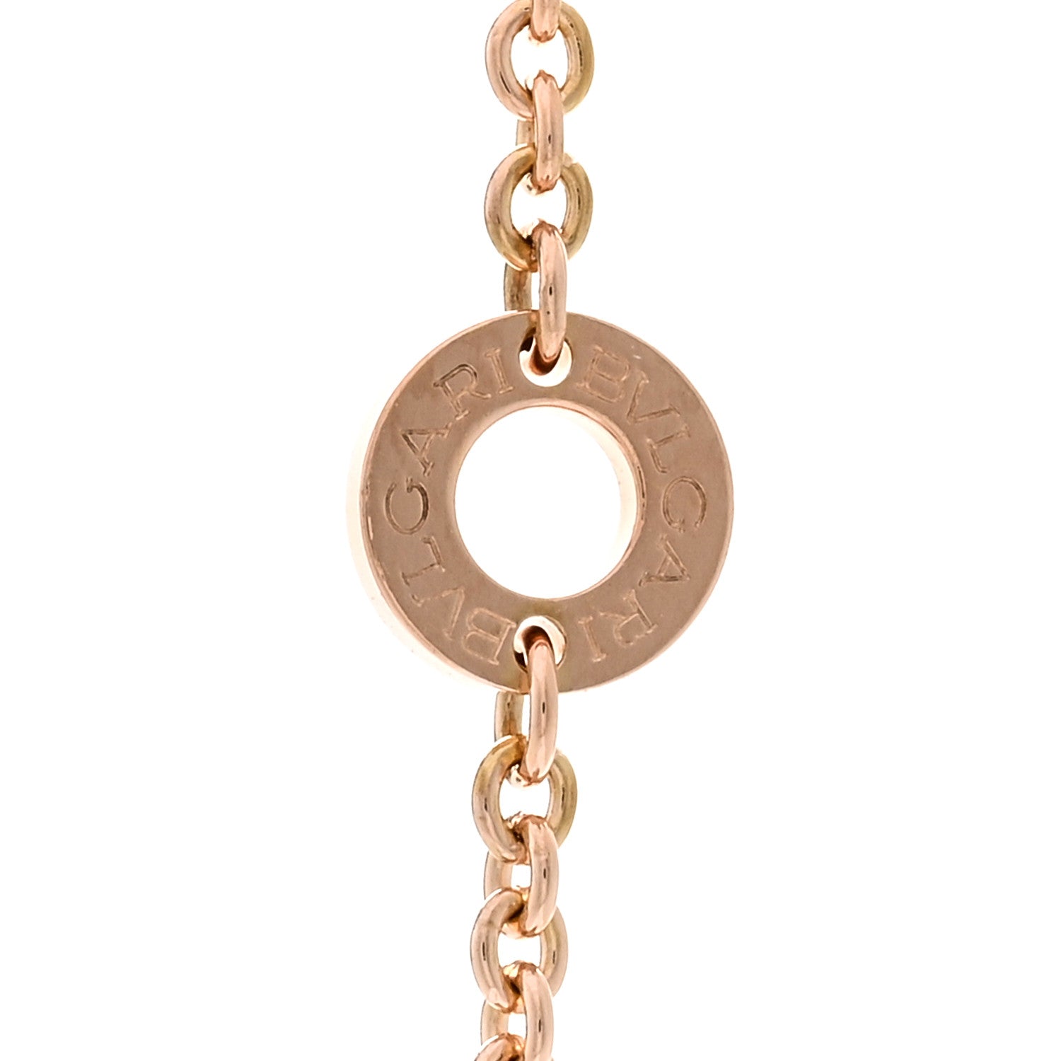 Bulgari 18K Rose Gold Diamond B.Zero1 Pendant Necklace 4 of 4