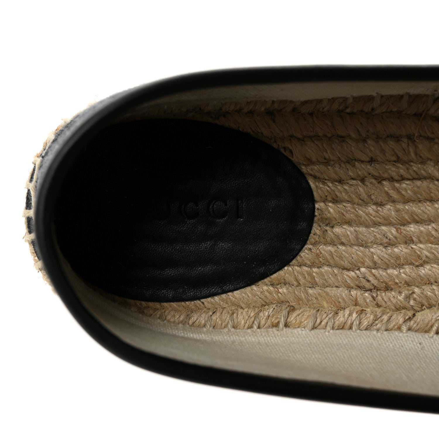 Gucci Monogram Espadrilles 37.5 Black 8 of 9