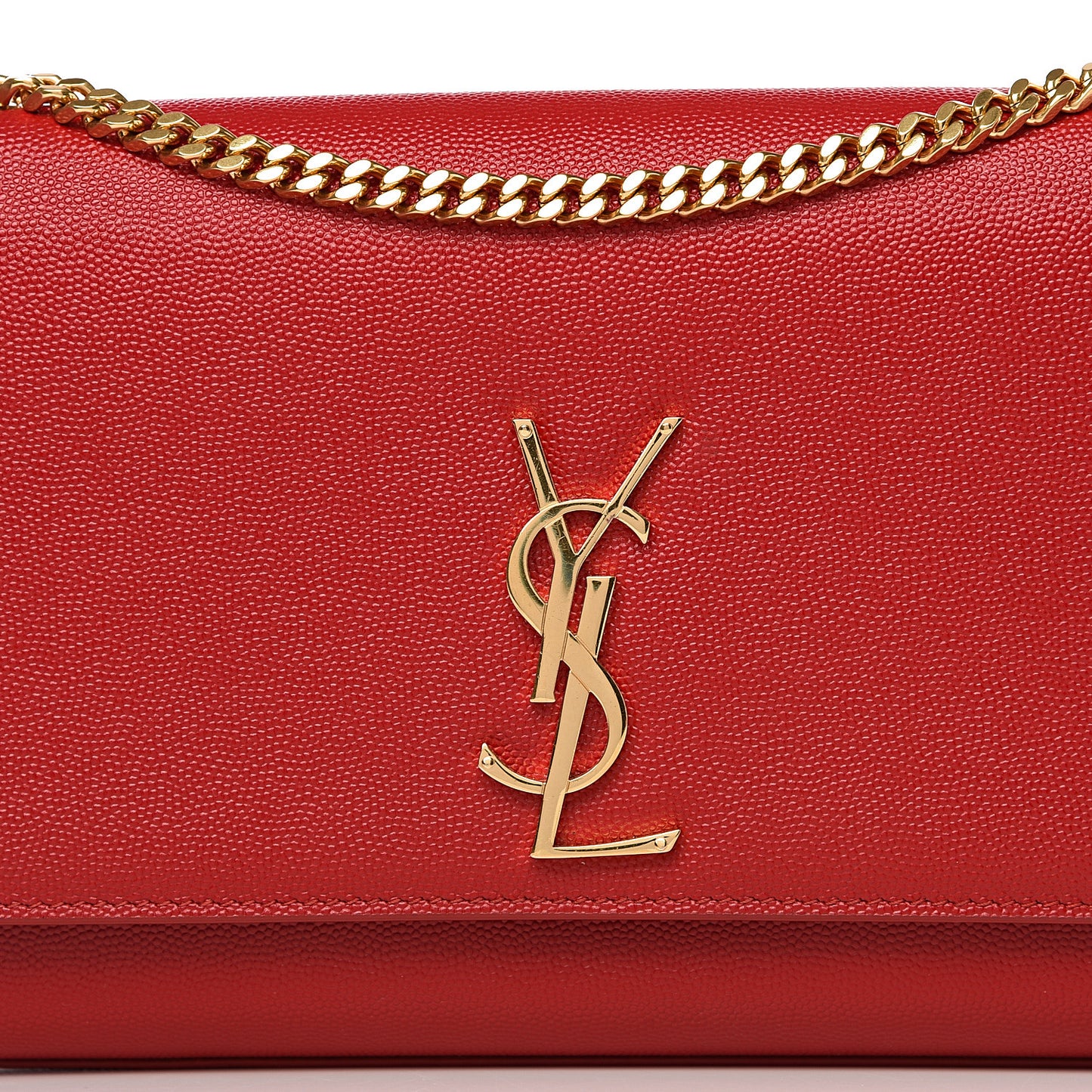 Grain De Poudre Medium Monogram Kate Satchel Red