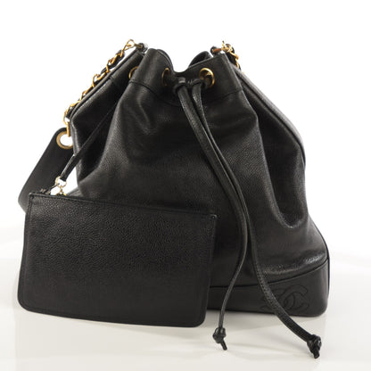Chanel Caviar Drawstring Shoulder Bag Black 3 of 10