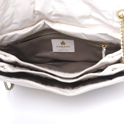 Lanvin Lambskin Quilted Pearl Medium Sugar Flap Shoulder Bag White 5 of 20
