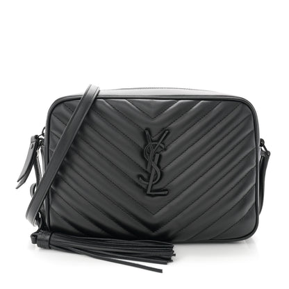 Saint Laurent Calfskin Matelasse Monogram Monochrome Lou Camera Bag Black 1 of 11