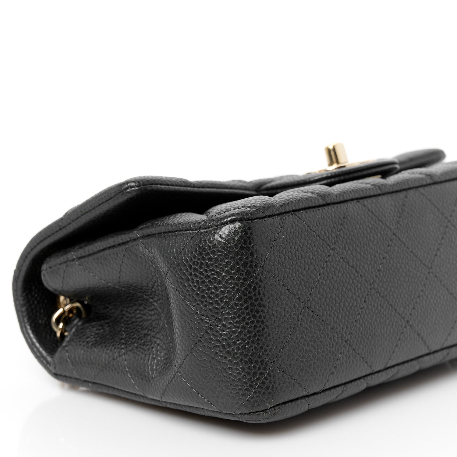 Chanel Iridescent Caviar Quilted Mini Rectangular Flap Charcoal 10 of 11