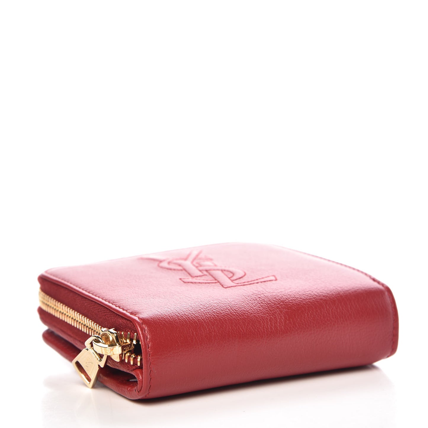 Calfskin Compact Wallet Red