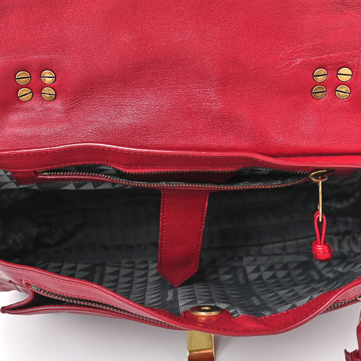 Proenza Schouler Lambskin Medium PS1 Satchel True Red 4 of 4