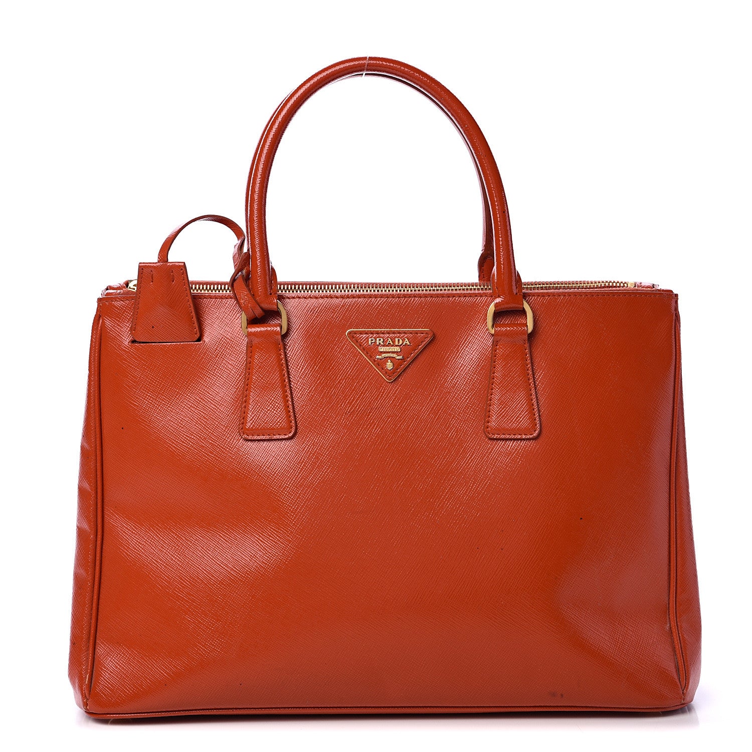 Prada Saffiano Medium Galleria Double Zip Tote Papaya 1 of 26
