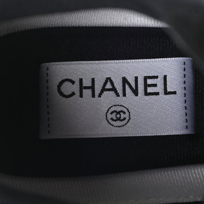 Chanel Nylon Calfskin Suede CC Sneakers 40 Black 7 of 8