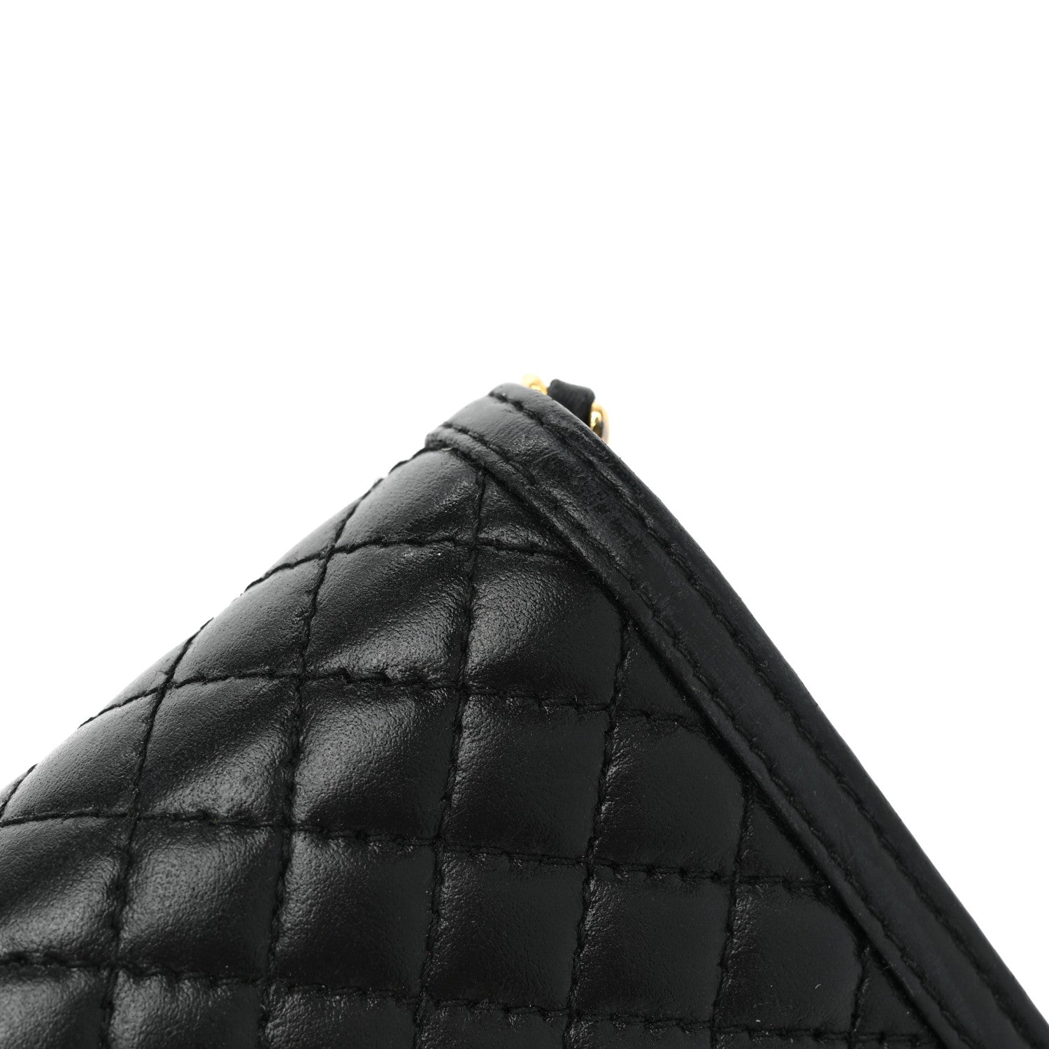 Prada Soft Calfskin Quilted Chain Wallet Black 16 of 17