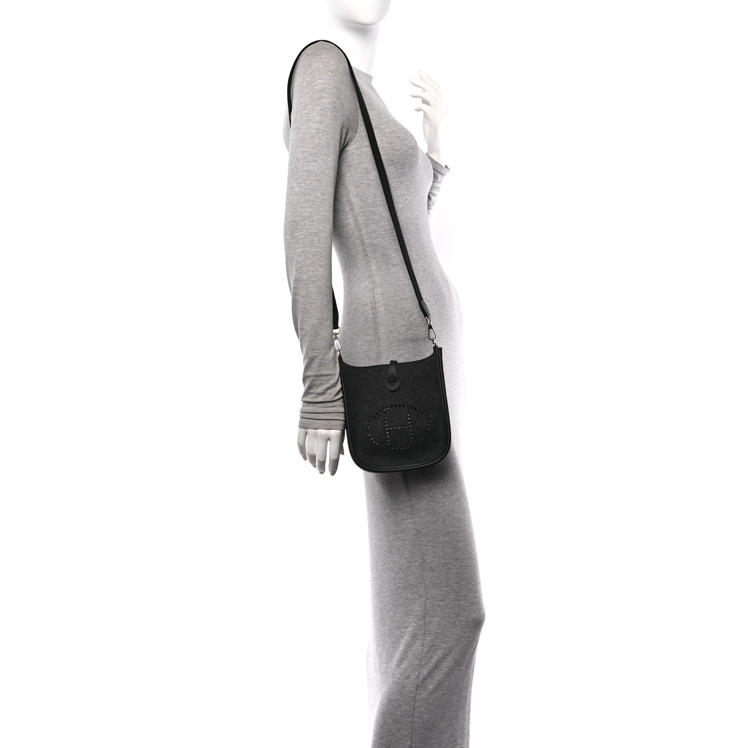 Hermes Feutre Swift Evelyne TPM Gris Moyen Black 3 of 9