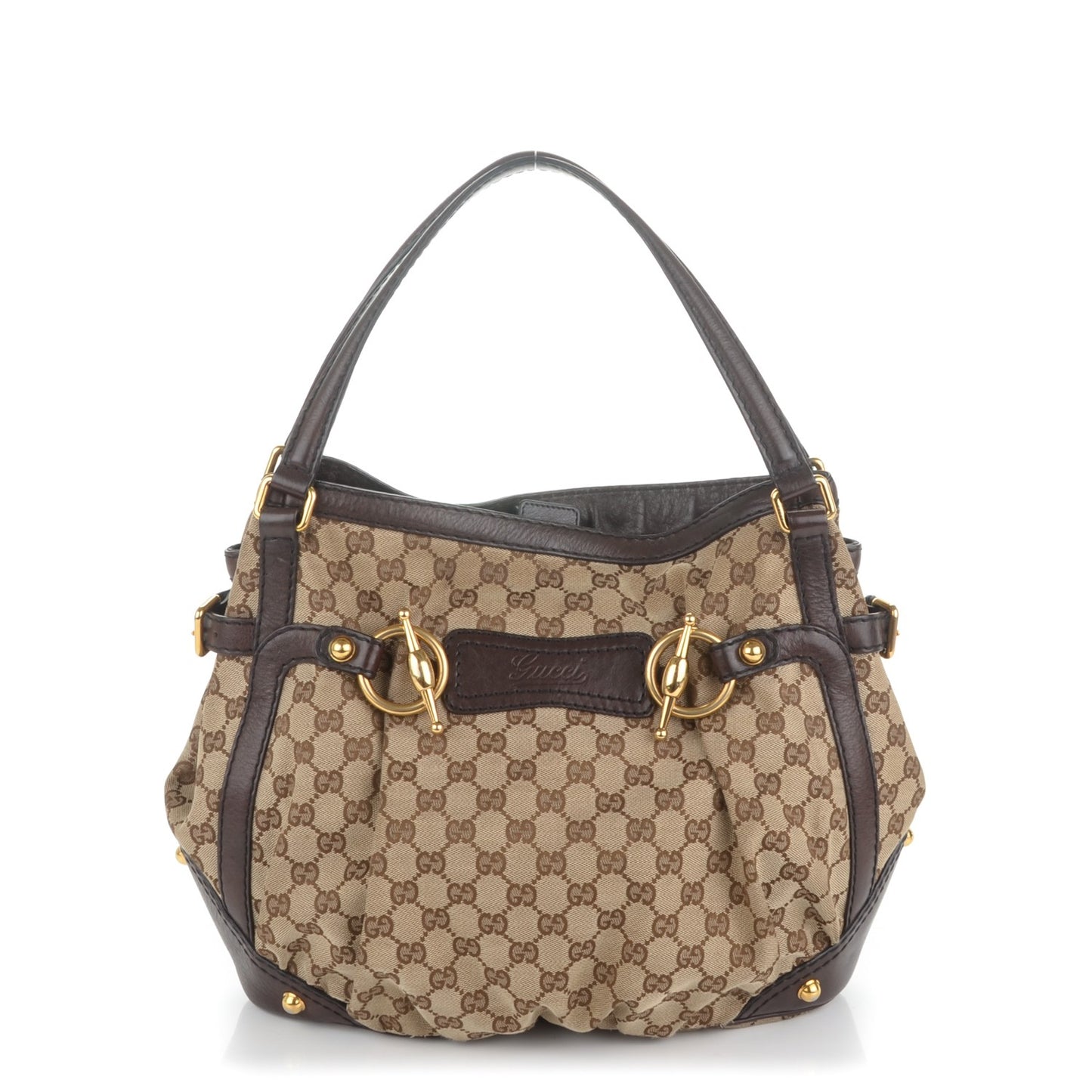 Monogram Medium Jockey Tote Dark Brown