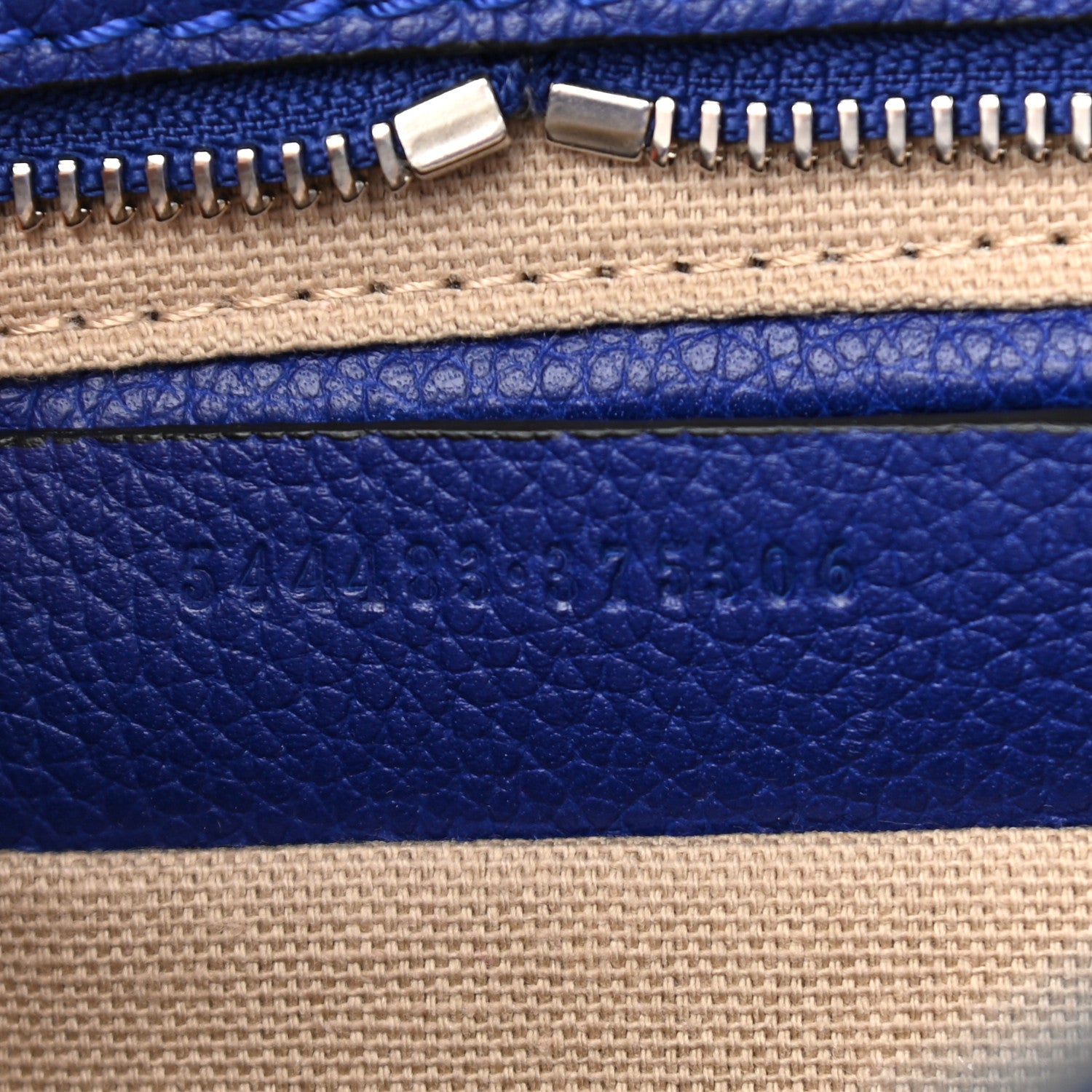 Alexander McQueen Pebbled Calfskin Small Skull Padlock Zip Around Tote Ultramarine 7 of 15