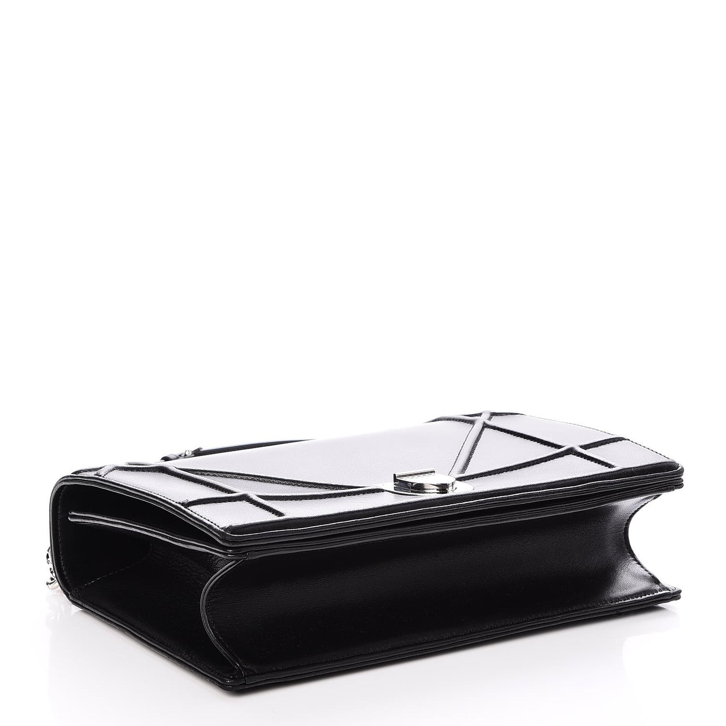 Lambskin Medium Diorama Flap Bag Black