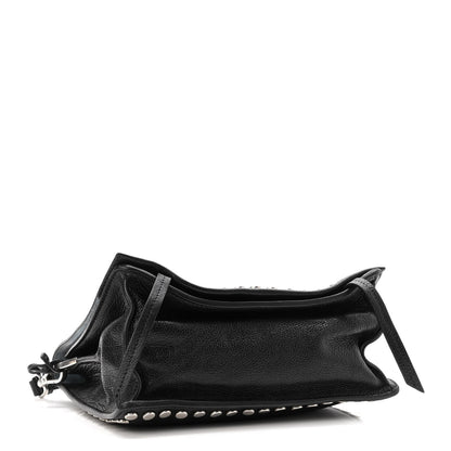 Prada Glace Calfskin Studded Etiquette Flap Black 4 of 10