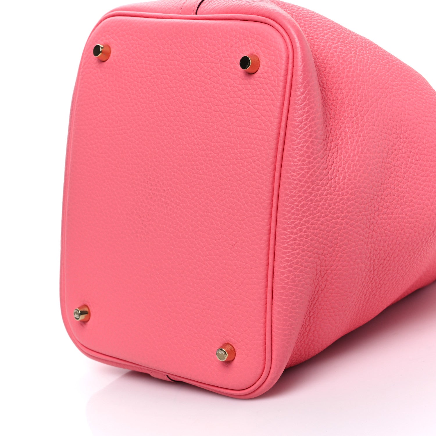 Hermes Taurillon Clemence Matte Alligator Picotin Lock Touch 18 PM Rose Azalee 9 of 9