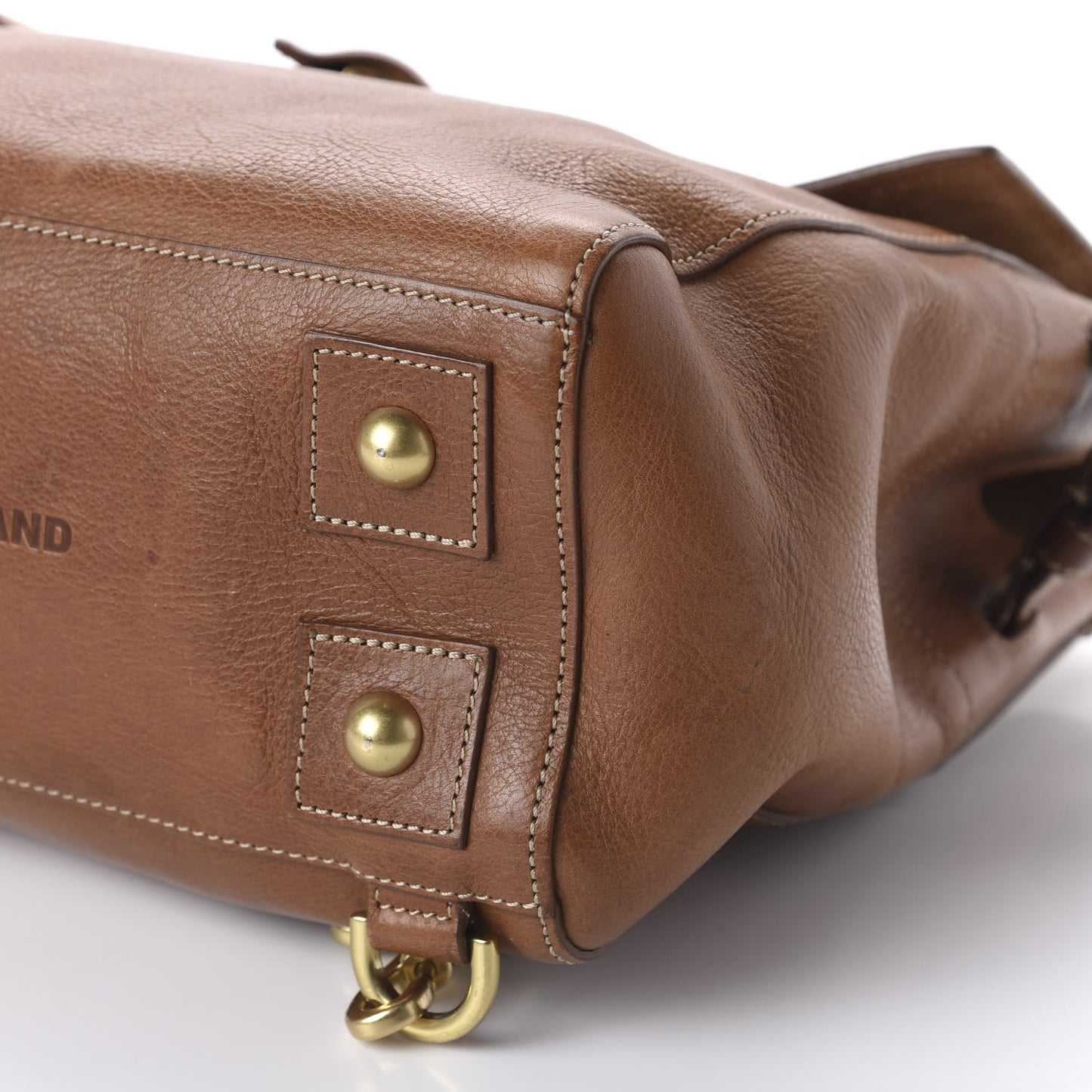 Natural Leather Cara Delevigne Convertible Satchel Oak
