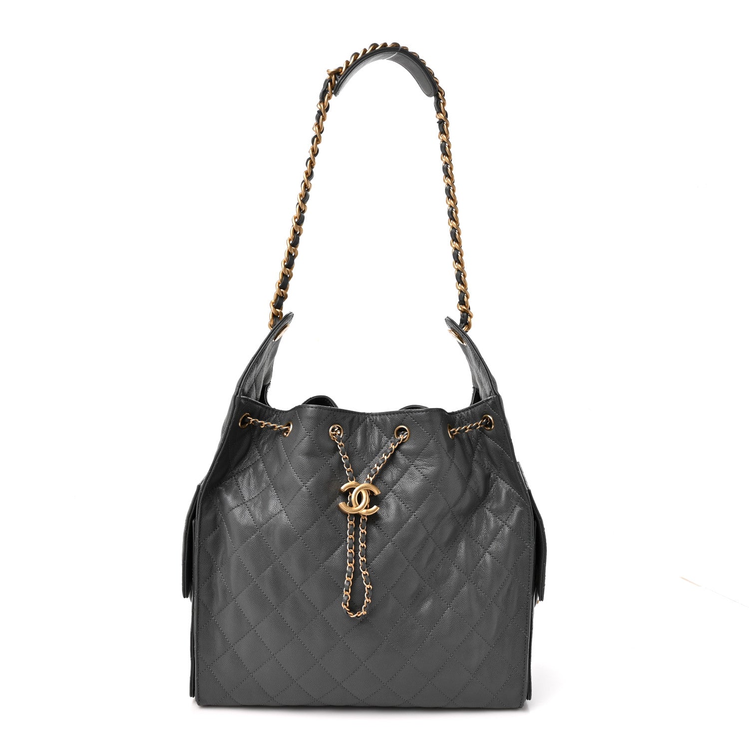 Chanel Caviar Quilted Medium Chanel 25 Handbag Dark Grey 1 of 12