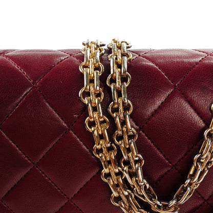 Chanel Lambskin Quilted Medium Double Flap Bijoux Chain Bordeaux 6 of 10