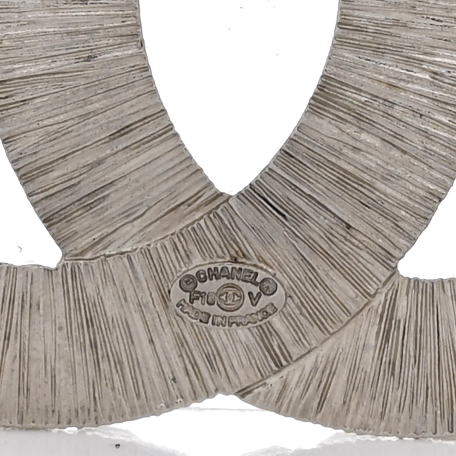 Chanel Baguette Crystal CC Brooch Silver 3 of 3