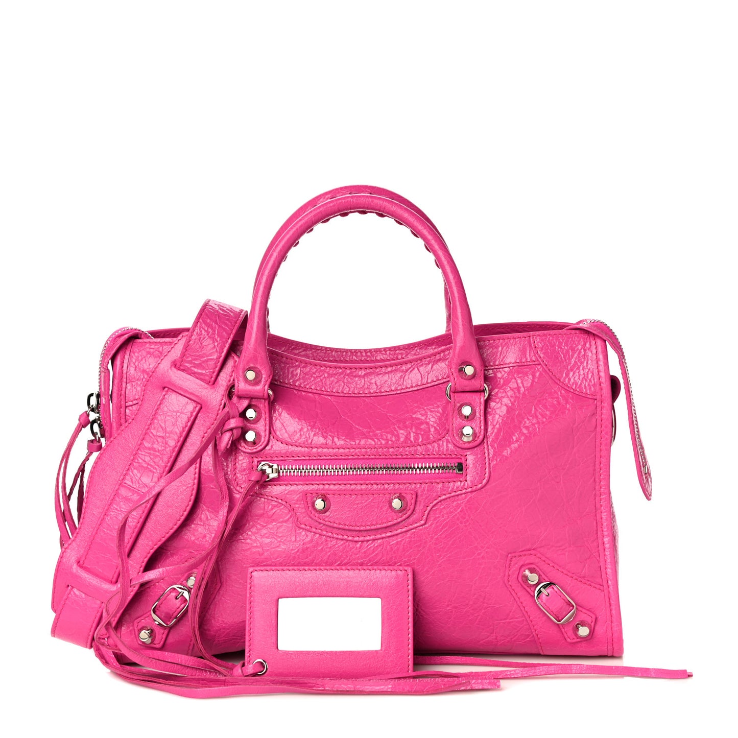 Agneau Classic Silver Hardware S City Fuchsia
