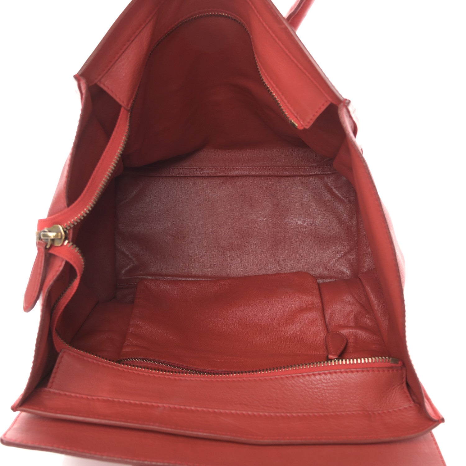 Celine Calfskin Mini Luggage Red 5 of 21