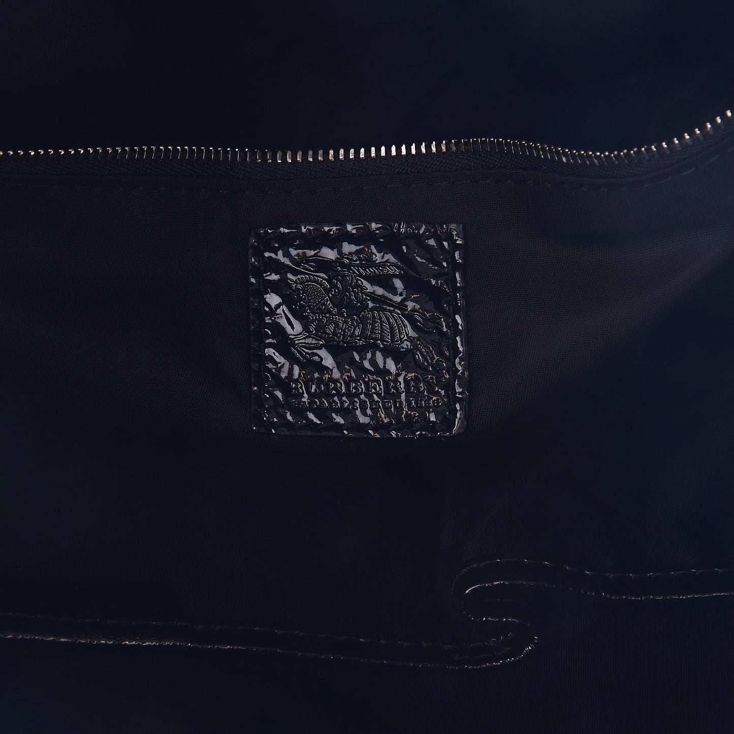 Patent Trim Smoked Check Tote Black