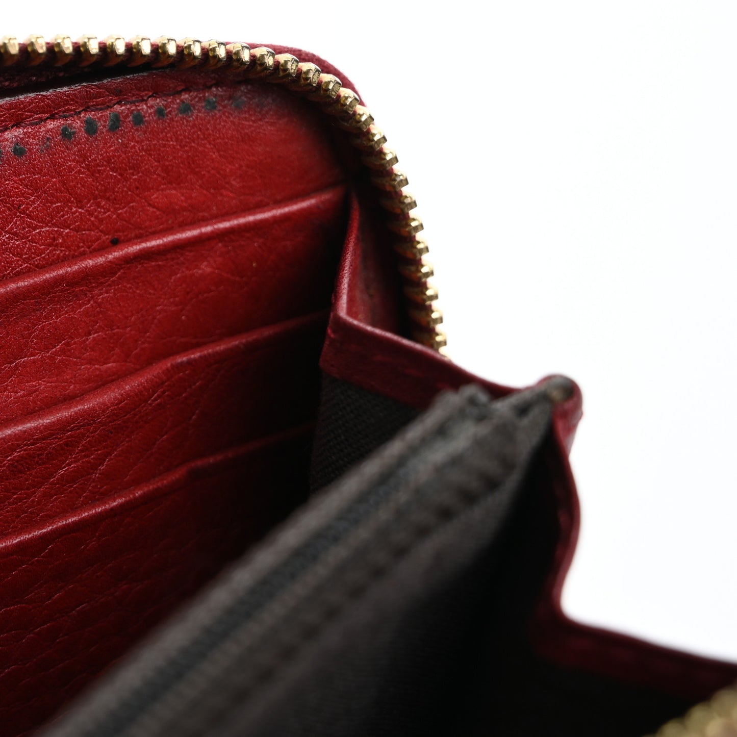 Zucca Zip Around Wallet Red
