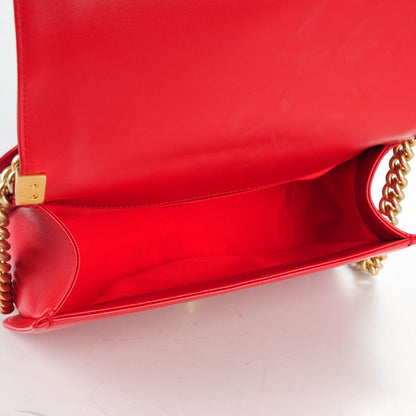 Chanel Lambskin Quilted Medium Boy Flap Red 5 of 7