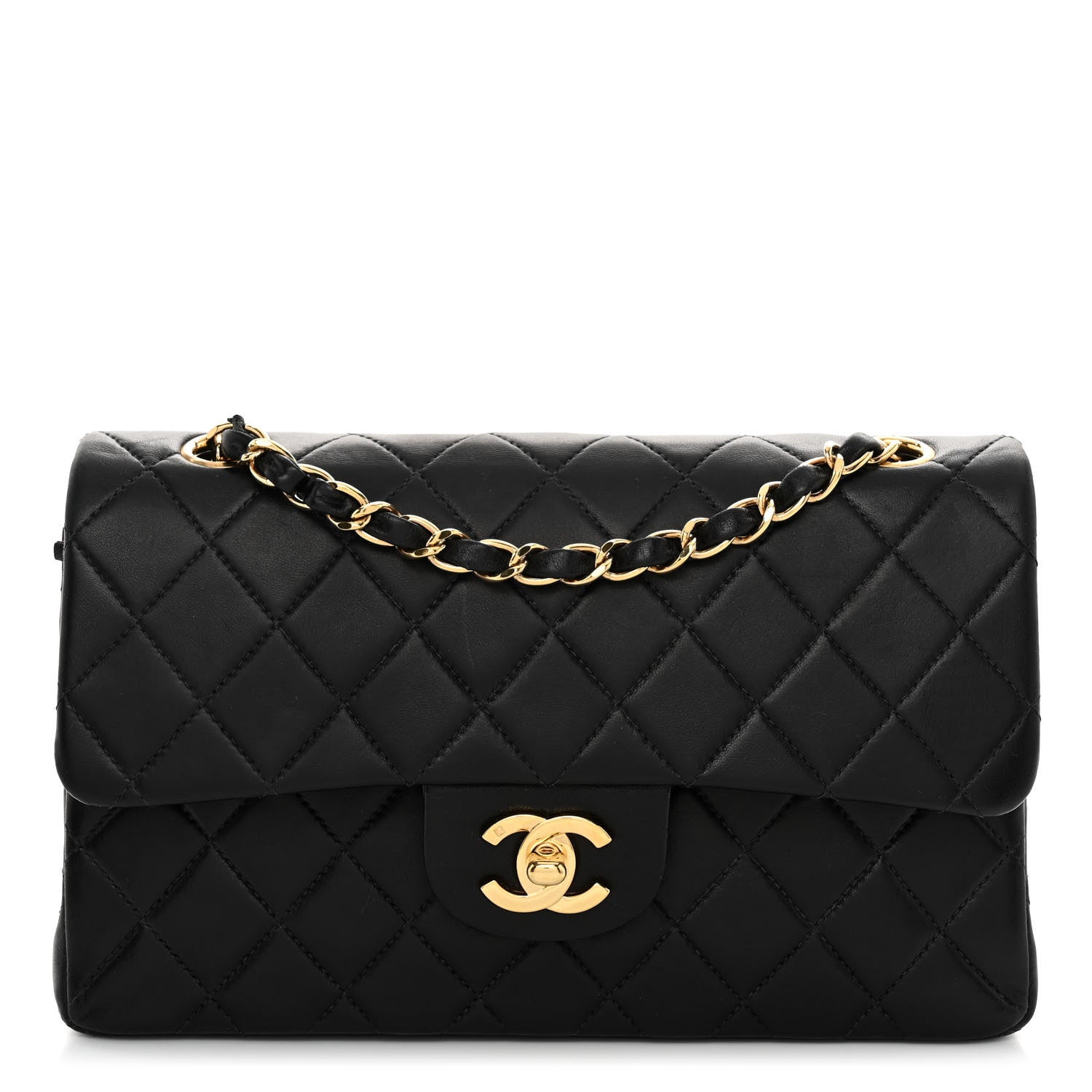 Chanel Lambskin Quilted Small Double Flap Black 1 of 10