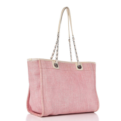 Chanel Canvas Small Deauville Tote Pink 3 of 15