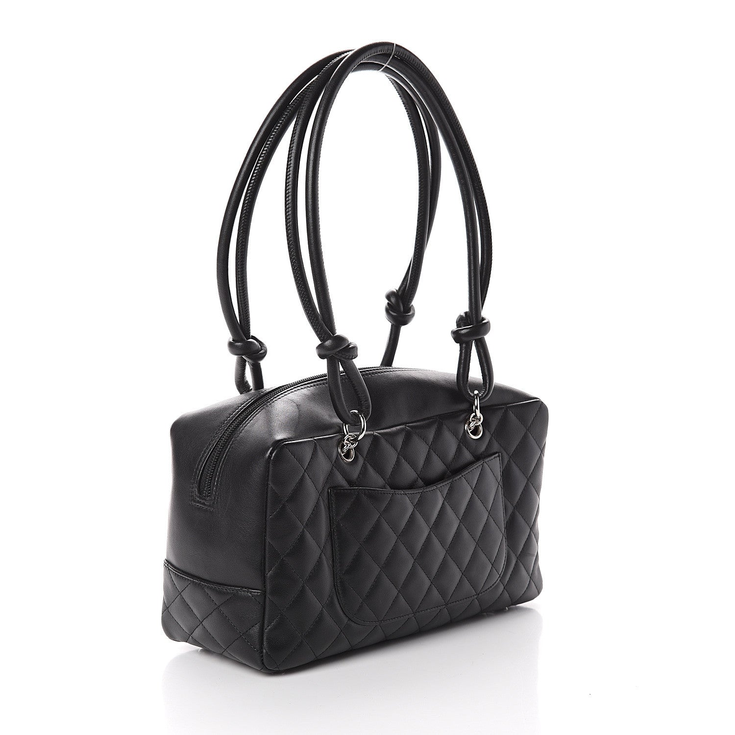Chanel Calfskin Quilted Large Cambon Bowler Black 2 of 9