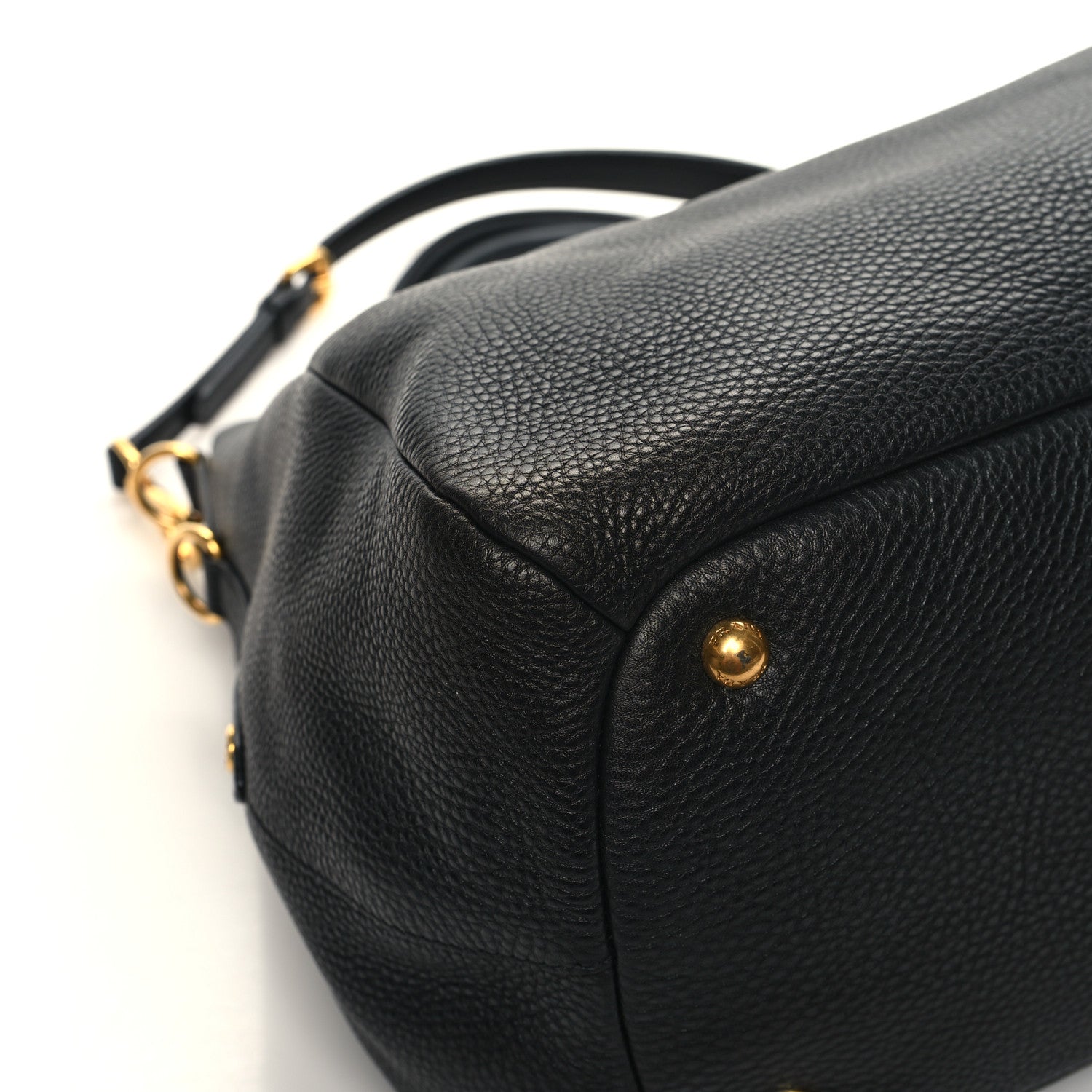 Prada Vitello Daino Tote Black 8 of 11