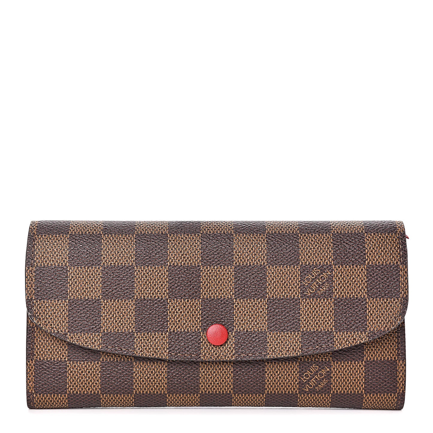 Damier Ebene Emilie Wallet Red