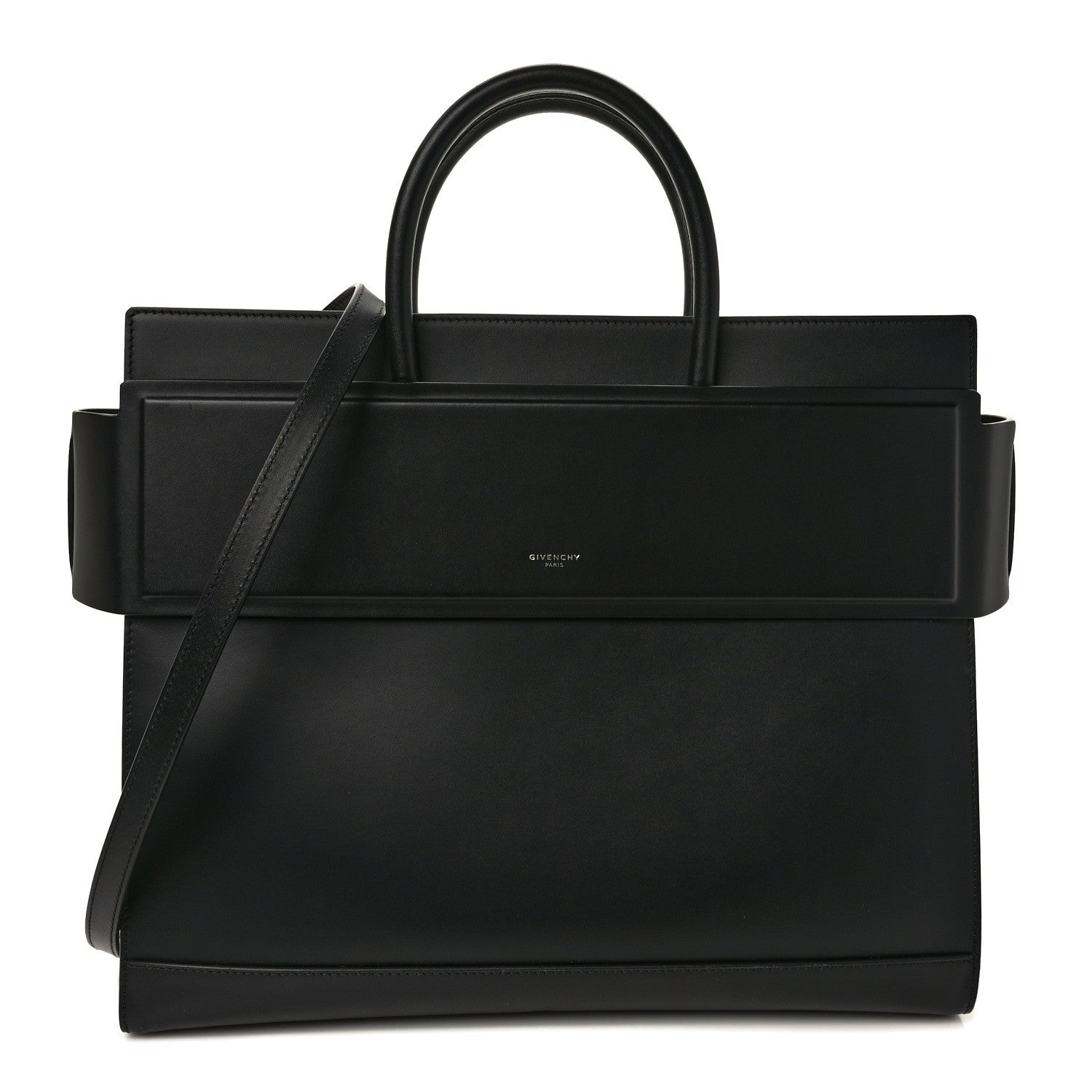 Givenchy Smooth Calfskin Medium Horizon Satchel Black 1 of 8