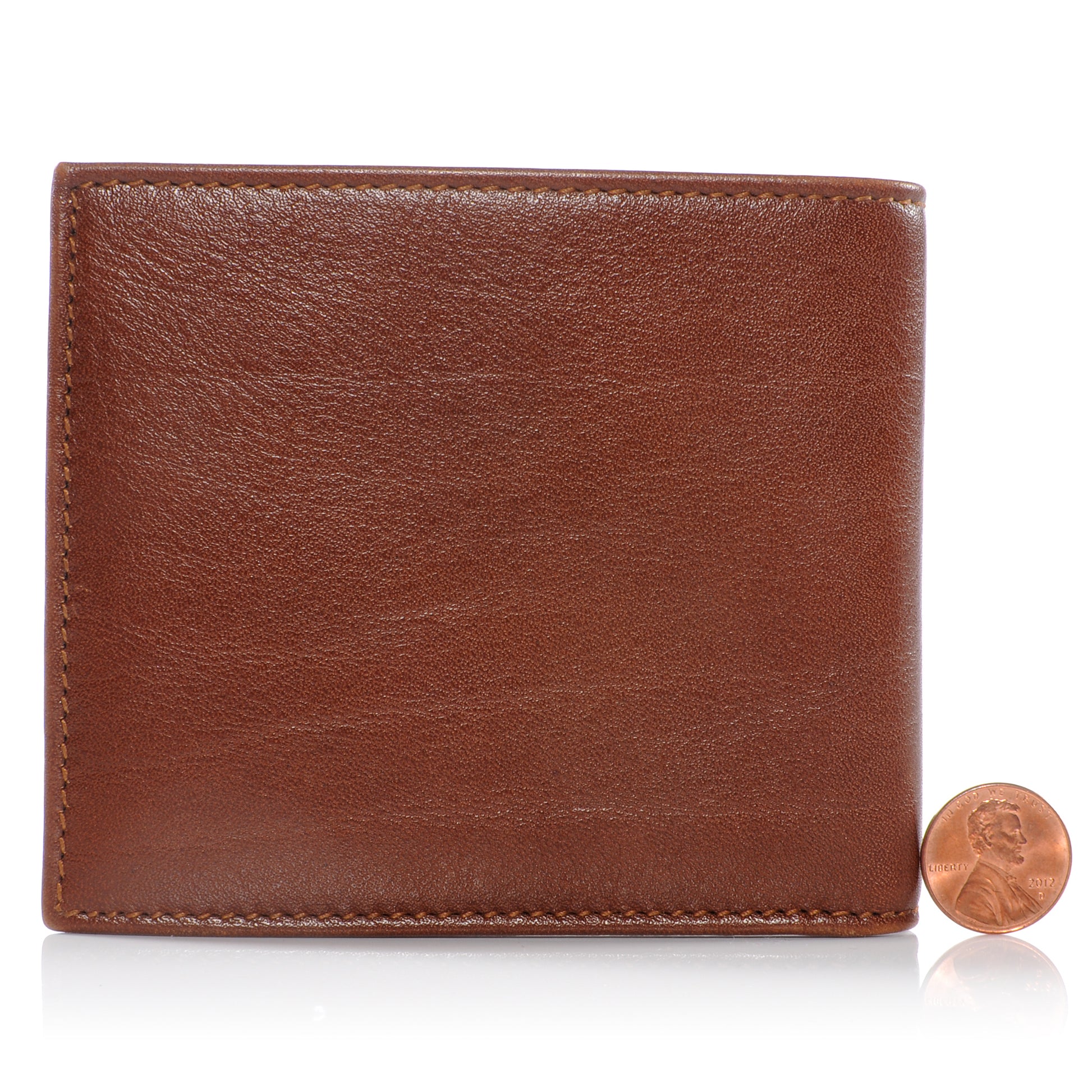 Gucci Mens Leather Bi-Fold Crest Wallet Brown 2 of 6