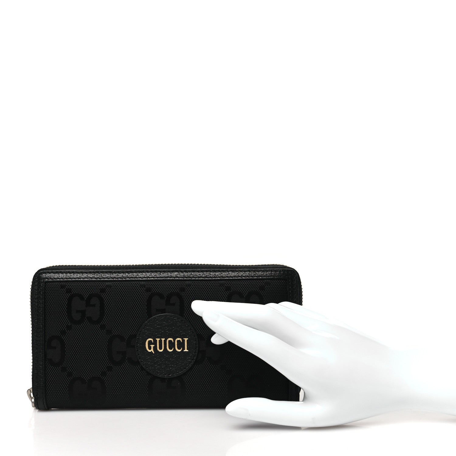 Gucci Econyl Nylon Monogram Off The Grid Zip Around Wallet Black 2 of 8