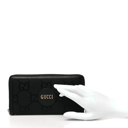 Gucci Econyl Nylon Monogram Off The Grid Zip Around Wallet Black 2 of 8
