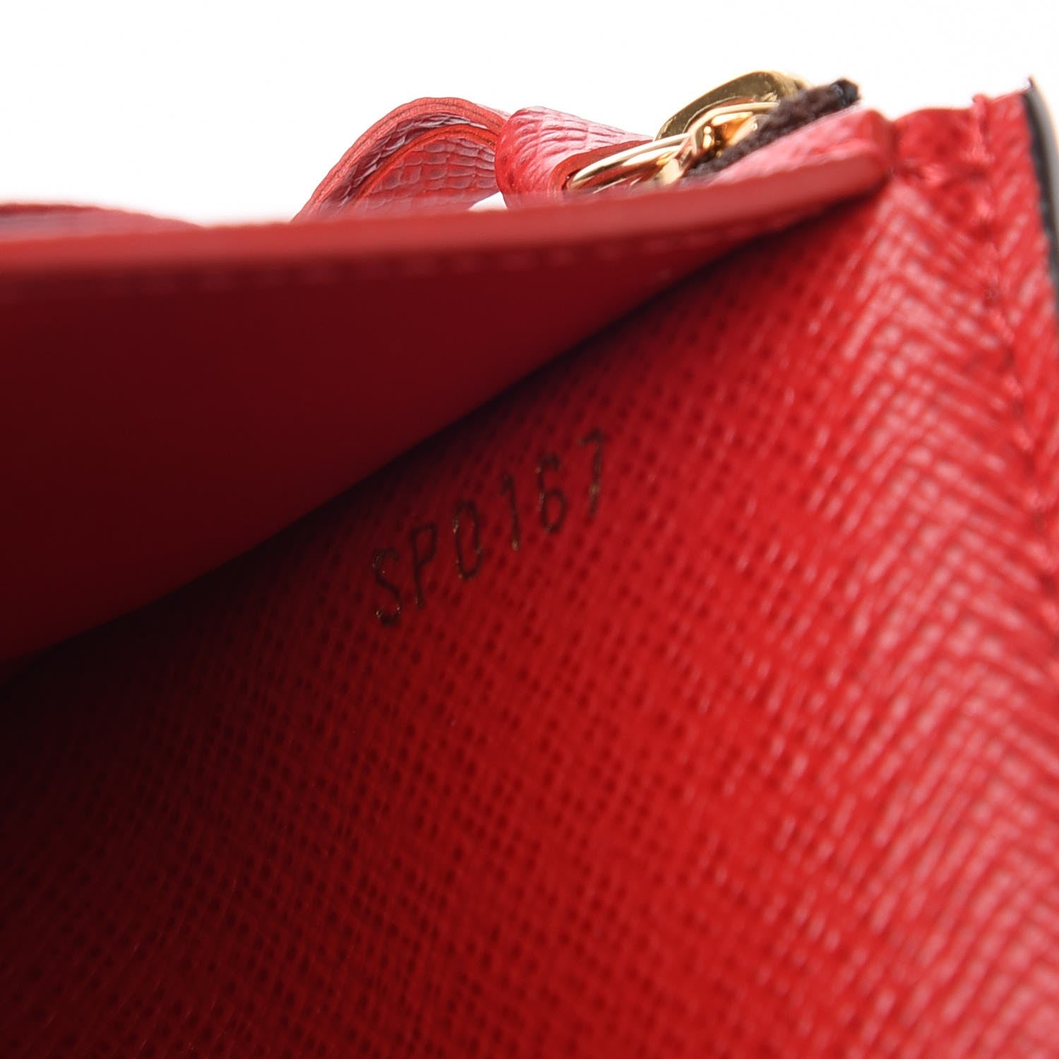 Louis Vuitton Damier Ebene Victorine Wallet Red 6 of 7