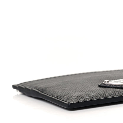 Prada Saffiano Triangle Card Case Black 7 of 9