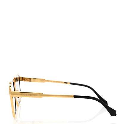 Louis Vuitton Metal 1.1 Evidence Z1584U Sunglasses Gold 3 of 8