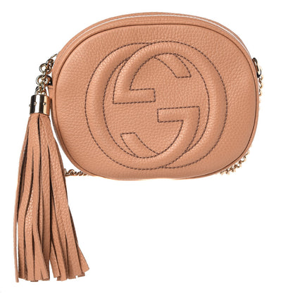 Gucci Pebbled Calfskin Mini Soho Chain Bag Camelia 1 of 7